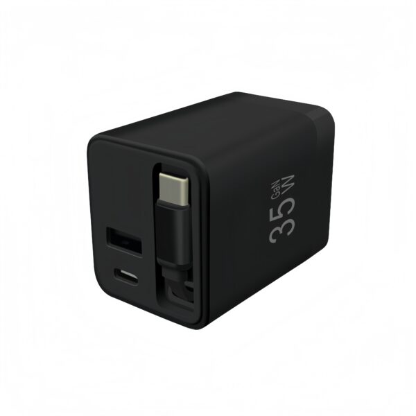 35W Dual Port Fast Charger (With retractable cord) - Image 7