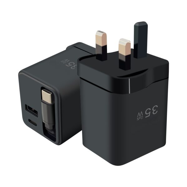 35W Fast Charging Charger (With retractable cord) - Image 5